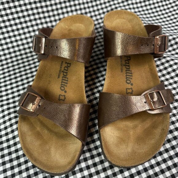 Birkenstock Papillio Dorothy Wedge Sandal Toffee Brown Bronze EU 40 / US 9 - Picture 3 of 6